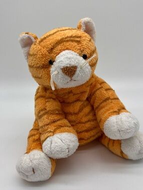 Ty Pluffies Purrz the Orange Striped Cat 2003 TyLux 8" Beanie Lovey Tabby